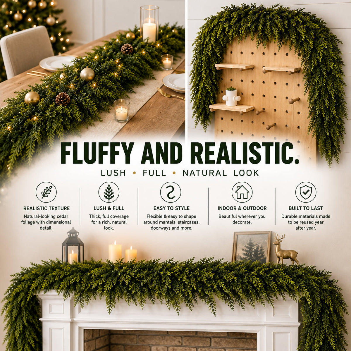 🏆2026 HOT SALE💥Christmas Cedar Garland