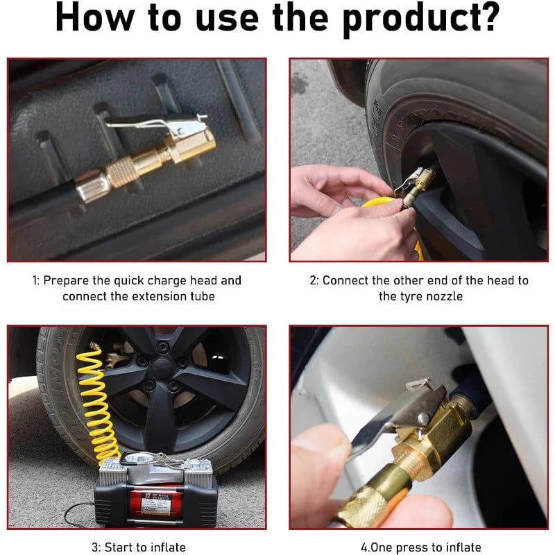 🔧Brass Tire Air Chuck