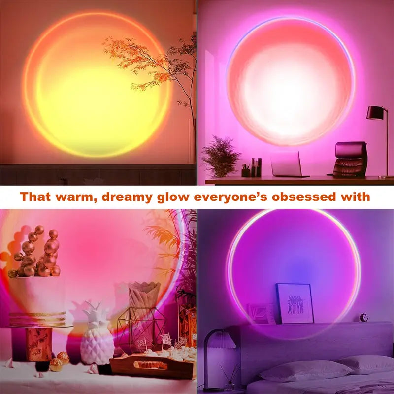 🌅✨ Bring the Sunset Home – Upgraded Sunset Lamp Projector for Stunning Golden-Hour Ambience🌙