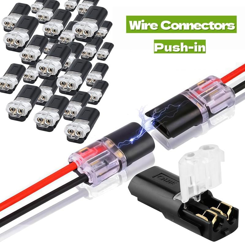 Fast-Fit 2-Pin Double-Wire Plug-in Connectors