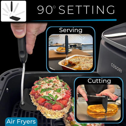 🍳 Adjustable-Angle Spatula – Perfect for Air Fryers & Griddles ✨