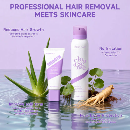 Bikini Pain-Free Hair Removal Cream for Sensitive Skin,Gentle Citrus Sensitive Skin Hair Removal Cream&Spray