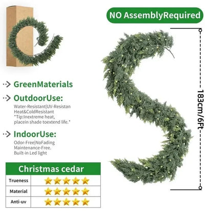 🏆2026 HOT SALE💥Christmas Cedar Garland