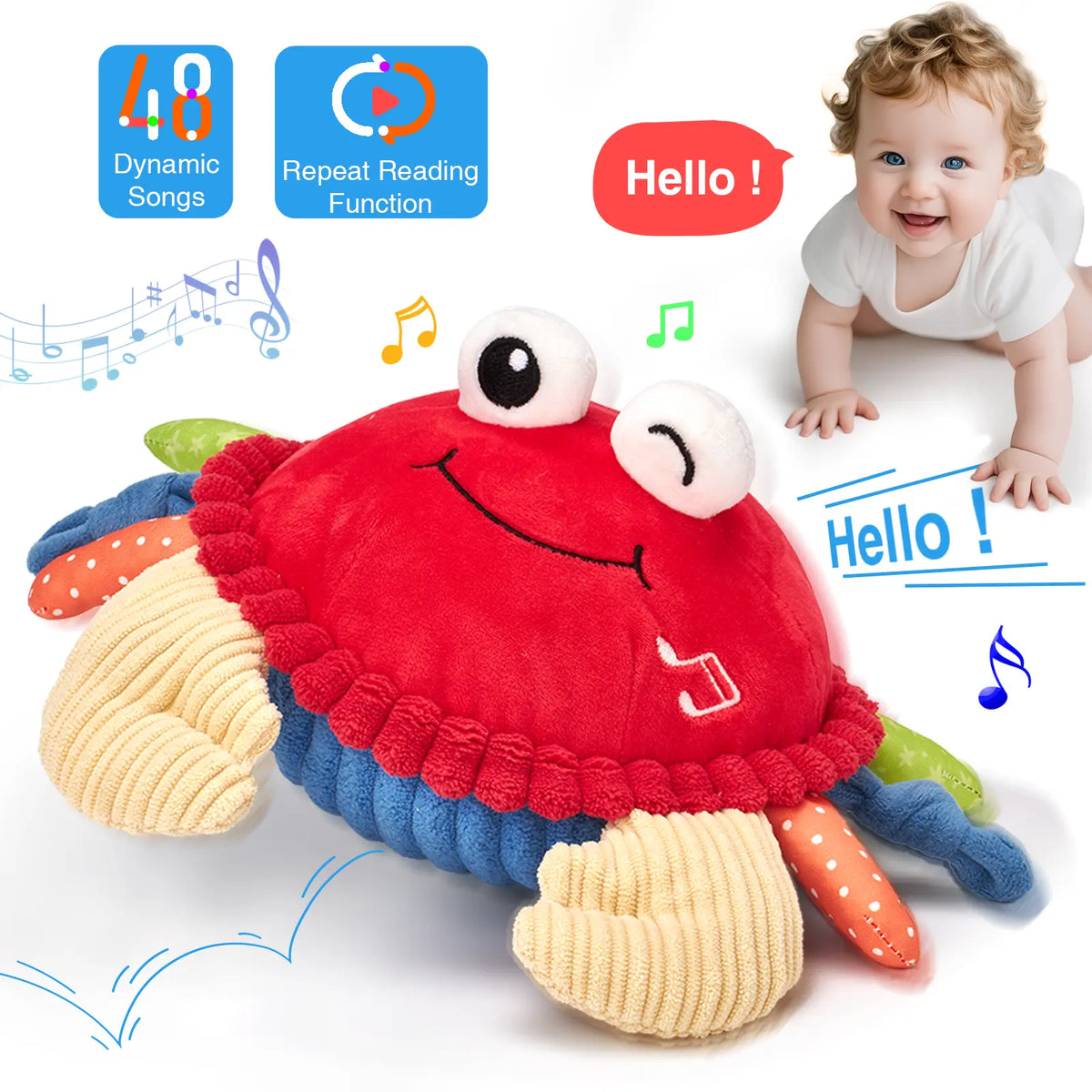 🦀🎶 Crawl, Dance & Play – The Interactive Musical Crab That Keeps Little Ones Smiling 👶💃✨
