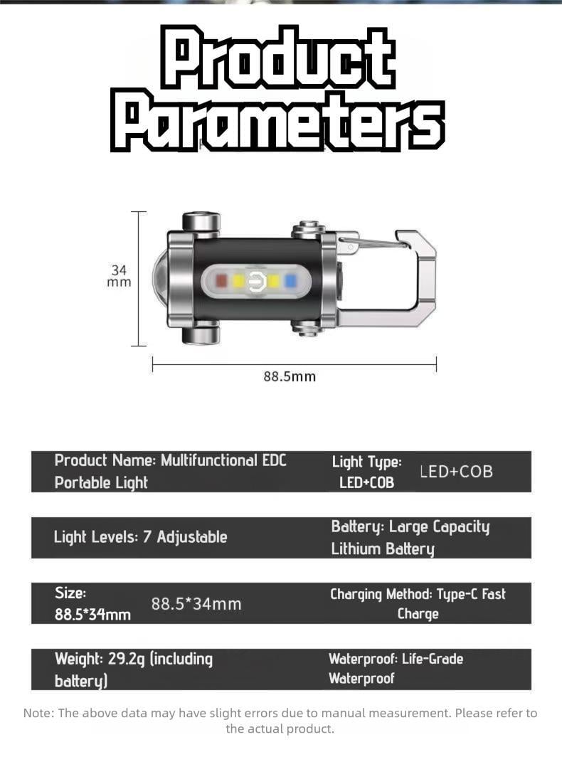 🔦✨Rechargeable Mini Keychain Flashlight - 800 Lumens, 6 Modes, Perfect for Outdoor Adventures, Work, and Emergencies