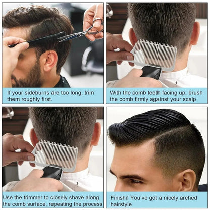 🔥 Limited-Time 49% OFF✂️ 4-Piece Home Haircut Guide Kit | Adjustable Silicone Clipper Band for Fades & Edge