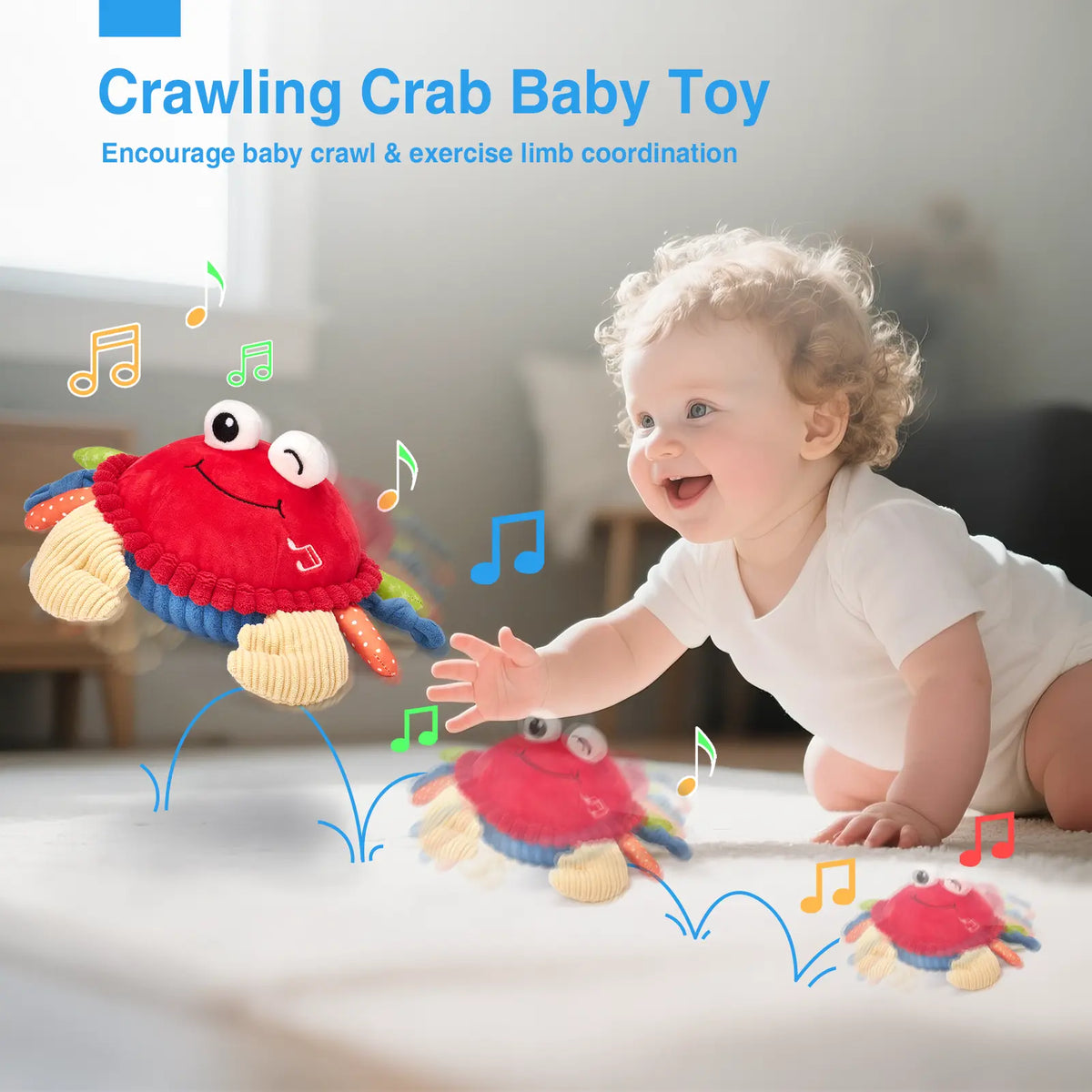 🦀🎶 Crawl, Dance & Play – The Interactive Musical Crab That Keeps Little Ones Smiling 👶💃✨