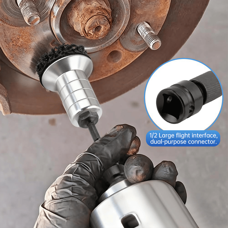 Pro-Grade Wheel Hub & Stud Resurfacing Kit | Rust Removal Attachment