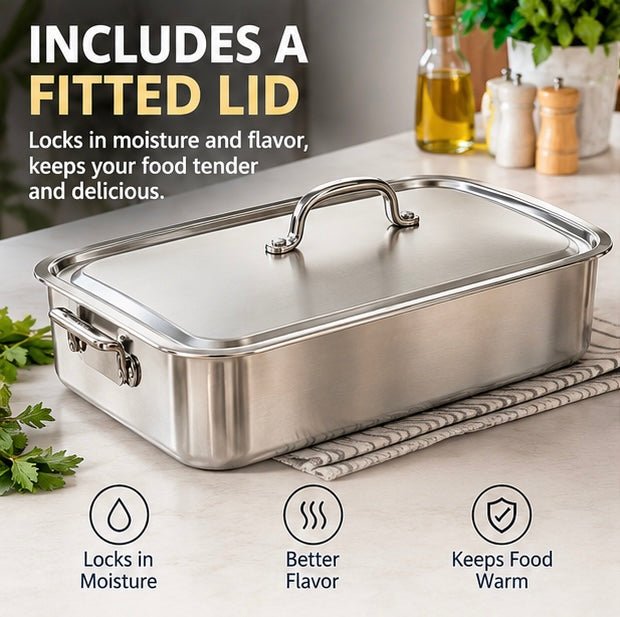 🍞🍪 Large, Extra-Thick, Heavy-Duty Baking Pan – High-Temperature Resistant Kitchen Tray 🔥👨‍🍳