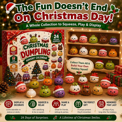 🎅🎅 CHRISTMAS SPECIAL | 24 Days of Mini Squishies – Cute 2026 Advent Calendar with Daily Dumpling Surprises