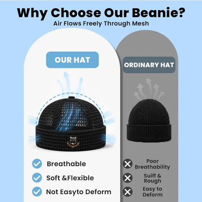 Men's 3-Pack Feather-Soft Blended Yarns Mesh Netting Beanies 🧢
