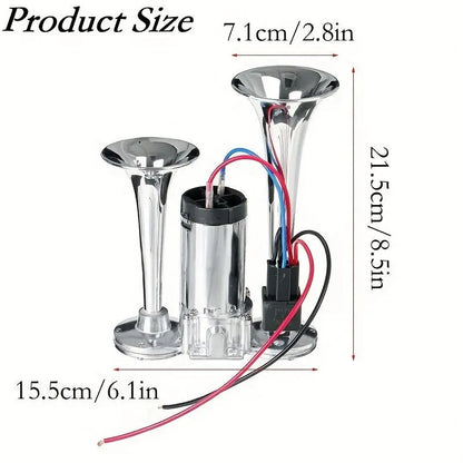📢🔊 2026 Upgraded 12V 130DB Air Horn Dual Horn Kit with Air Compressor 🚗✨