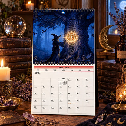 🧙‍♀️🌙 Witches' Calendar 2027 – 12-Month Mystical Wall Calendar for Magic Lovers ✨