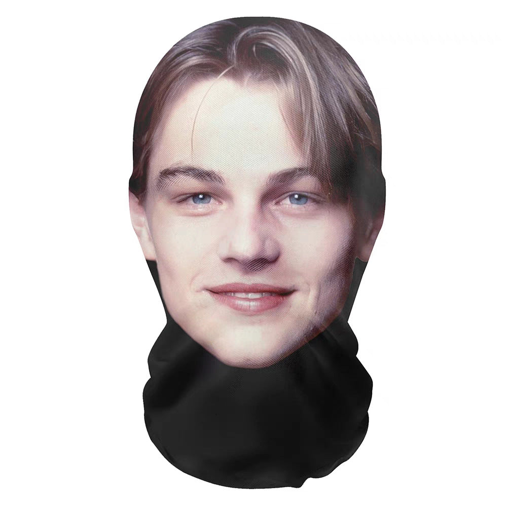🎭 3D Mask Realistic Mask Role Playing Prop Fun Black Mesh Headset Halloween Funny (3PCS) 🎃👻