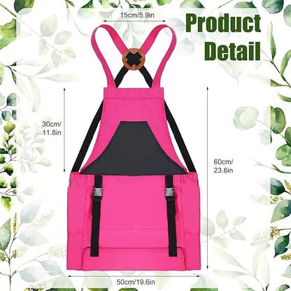 ✨Cross Back Gardening Apron With Deep Kangaroo Release Pockets