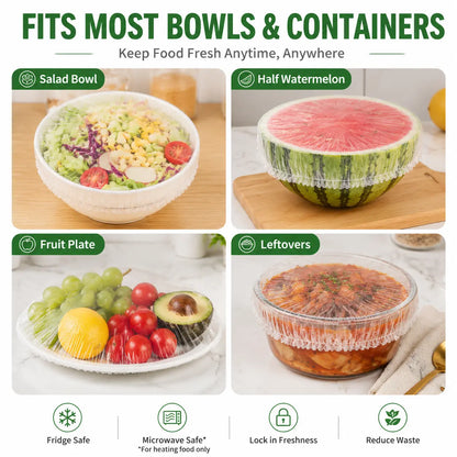 🥗 100PCS Disposable Stretch Food Covers 🍽️✨