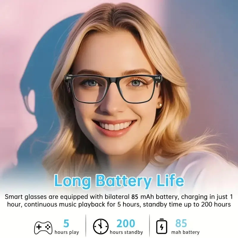 🔥 AI Interpretation Smart Glasses🕶️164-Language Translation, Photochromic Lenses,  Hands-Free Audio