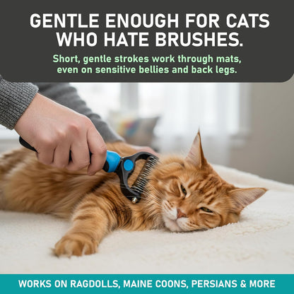 🐕LIMITED TIME 50% OFF!⏳🔥FurEase™ 2-in-1 Deshedding & Dematting Pet Brush