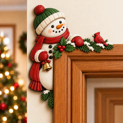 🎄👀 Christmas Peekaboo Door Frame Corner Decor | Size: 20 cm ✨