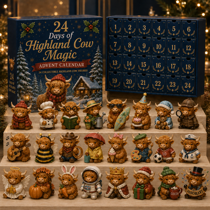 🔥LAST DAY 50% OFF-🐮 24 Days of Highland Cow Advent Calendar