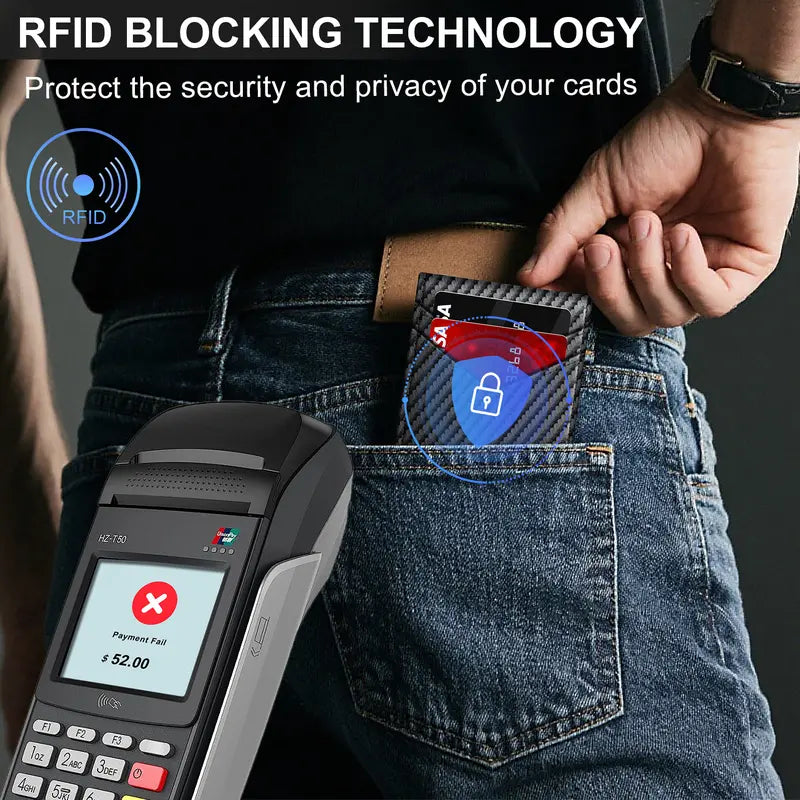 👔💳 Men's RFID Minimalist Bifold Wallet ✨