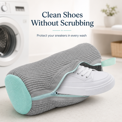 👟👟  No-Scrub Shoe Washing Bag – Clean & Protect Your Sneakers In The Washing Machine