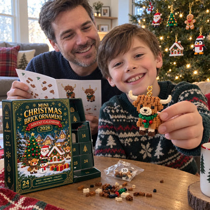 🎄🧱 24-Day Mini Christmas Brick Ornament Advent Calendar – Build, Hang & Keep 24 Holiday Ornaments 🎁✨