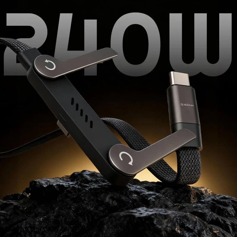 ⚡️240w super fast charging📱Invisible Holder Charger Cable with Stand
