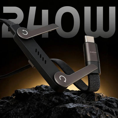 ⚡️240w super fast charging📱Invisible Holder Charger Cable with Stand