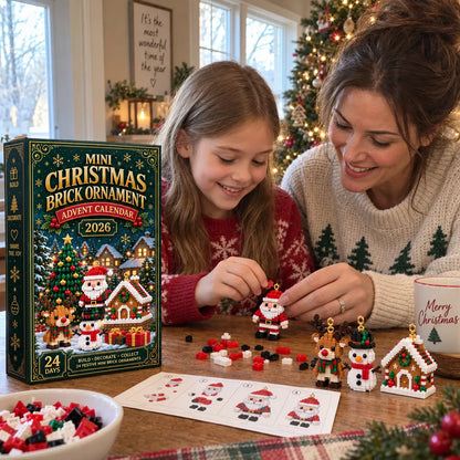 🎄🧱 24-Day Mini Christmas Brick Ornament Advent Calendar – Build, Hang & Keep 24 Holiday Ornaments 🎁✨