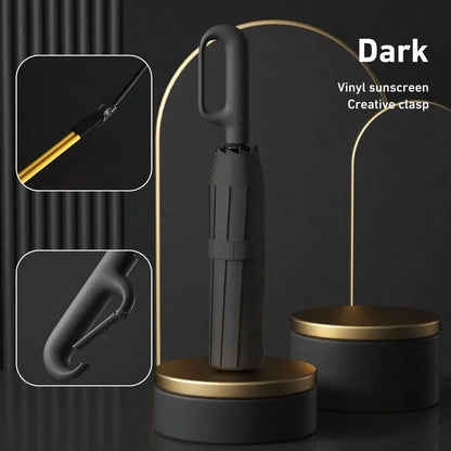 ☂️🌧️ Portable Automatic Folding Umbrella – Windproof & Waterproof with Loop Buckle 🌬️✨