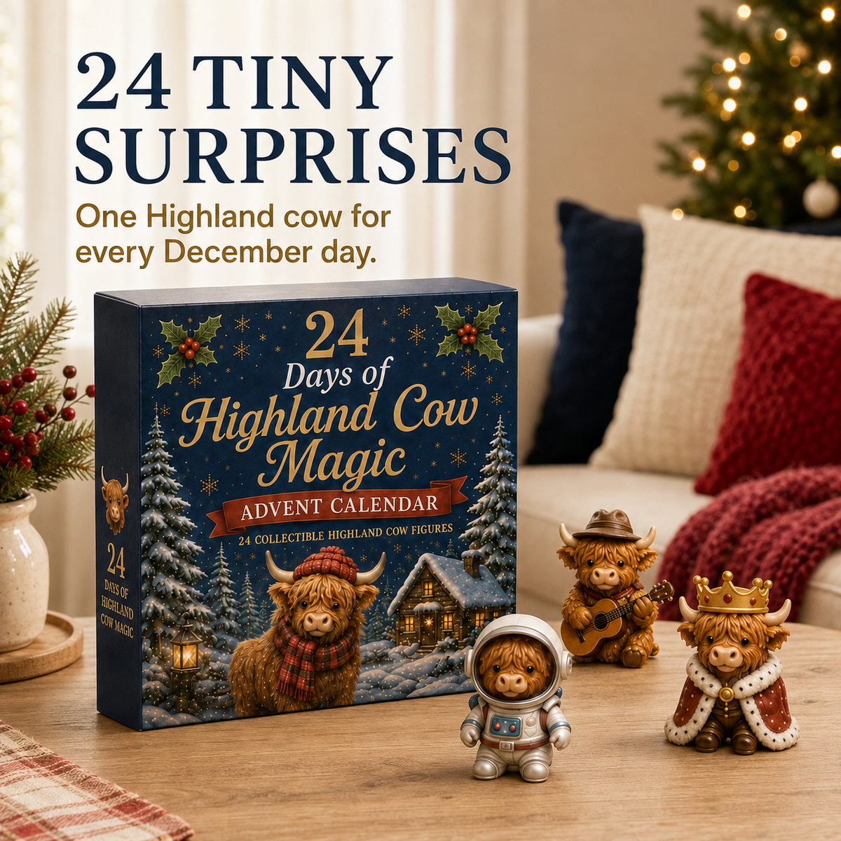 🔥LAST DAY 50% OFF-🐮 24 Days of Highland Cow Advent Calendar