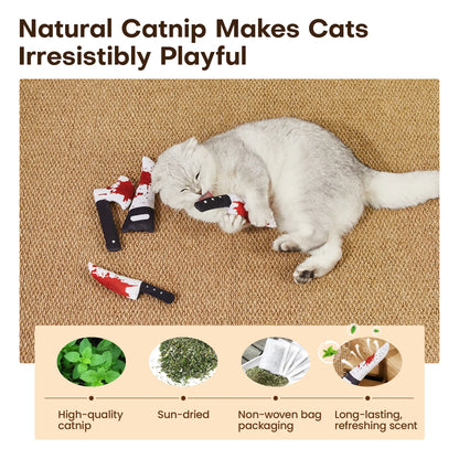 🎃🐱Spook Up Playtime – 4PCS Crinkly Halloween Cat Toys for Interactive Indoor Fun