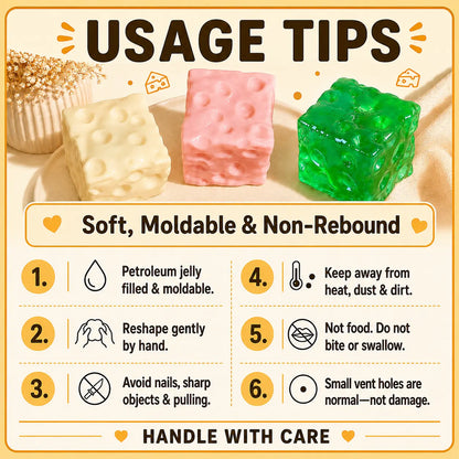 🧀🤏 Squeeze the Stress Away – The Adorably Squishy Cheese Cube Fidget Toy 😌✨