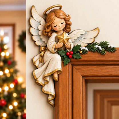 🎄👀 Christmas Peekaboo Door Frame Corner Decor | Size: 20 cm ✨