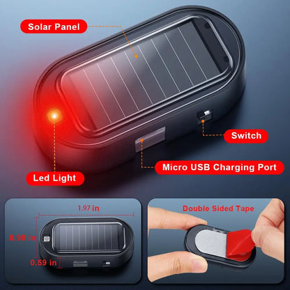 Deter Thieves Instantly! Solar Anti-Theft Dummy Alarm Light 🚨🚗