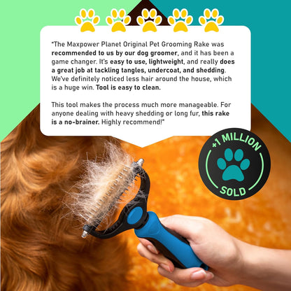 🐕LIMITED TIME 50% OFF!⏳🔥FurEase™ 2-in-1 Deshedding & Dematting Pet Brush