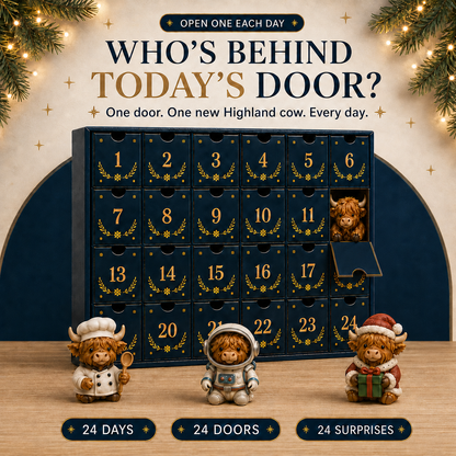🔥 LAST DAY 50% OFF – 🐮 24 Days of Highland Cow Advent Calendar 🎄🎁✨