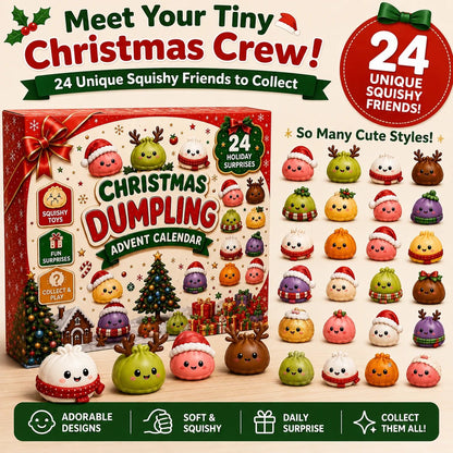 🎅🎅 CHRISTMAS SPECIAL | 24 Days of Mini Squishies – Cute 2026 Advent Calendar with Daily Dumpling Surprises