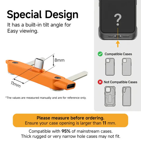 24ow SuperCharge Durable 2-in-1 Cable Charger Detachable USB-C Power