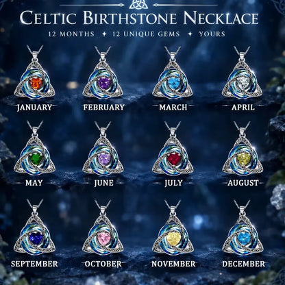 Birthstone Celtic Knot Necklace for Women