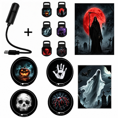 🎃👻 HD Halloween Scene Projector – 6 Spooky HD Projections, Pick Your Perfect Display ✨