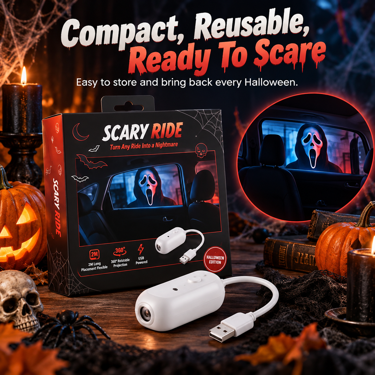 💯Plug-&-Play HD Star Projector: Halloween 6-Disc Set
