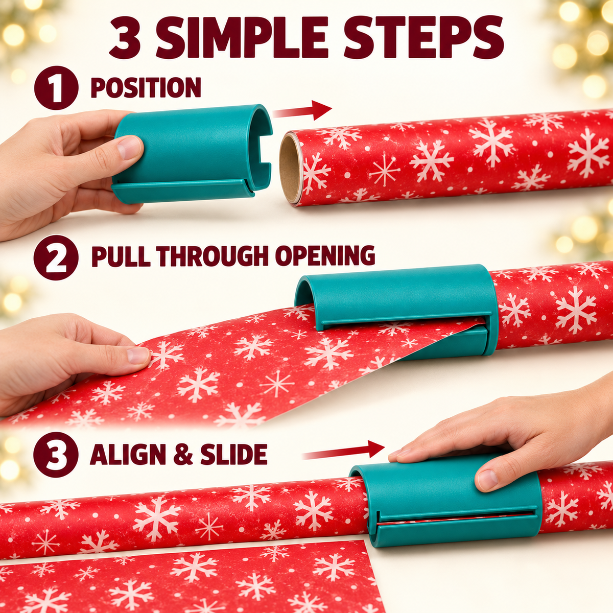 🎁✨ One-Slide Gift Wrap Cutter – Clean, Straight Cuts Without Scissors 📏
