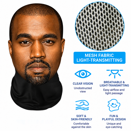 🎭 3D Mask Realistic Mask Role Playing Prop Fun Black Mesh Headset Halloween Funny (3PCS) 🎃👻