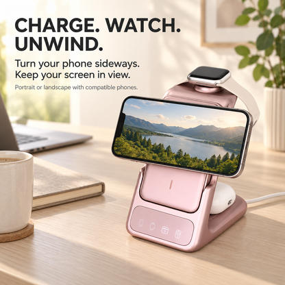 ⚡🧲 3-in-1 Magnetic Charging Station with Detachable Phone Charging Module 📱✨