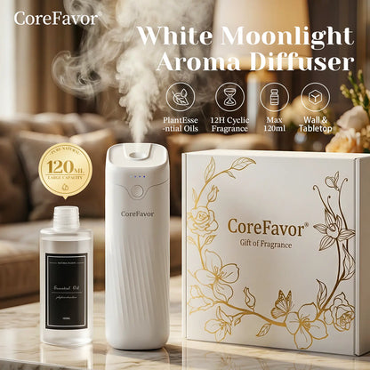 🌿✨ Waterless Essential Oil Diffuser – Wall-Mountable, USB Rechargeable & 4-Level Fragrance Control 💧