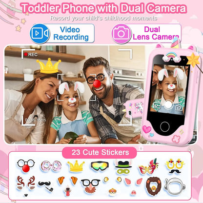 Smartphones for children, featuring an HD touchscreen, dual cameras, and built-in MP3 player and games.