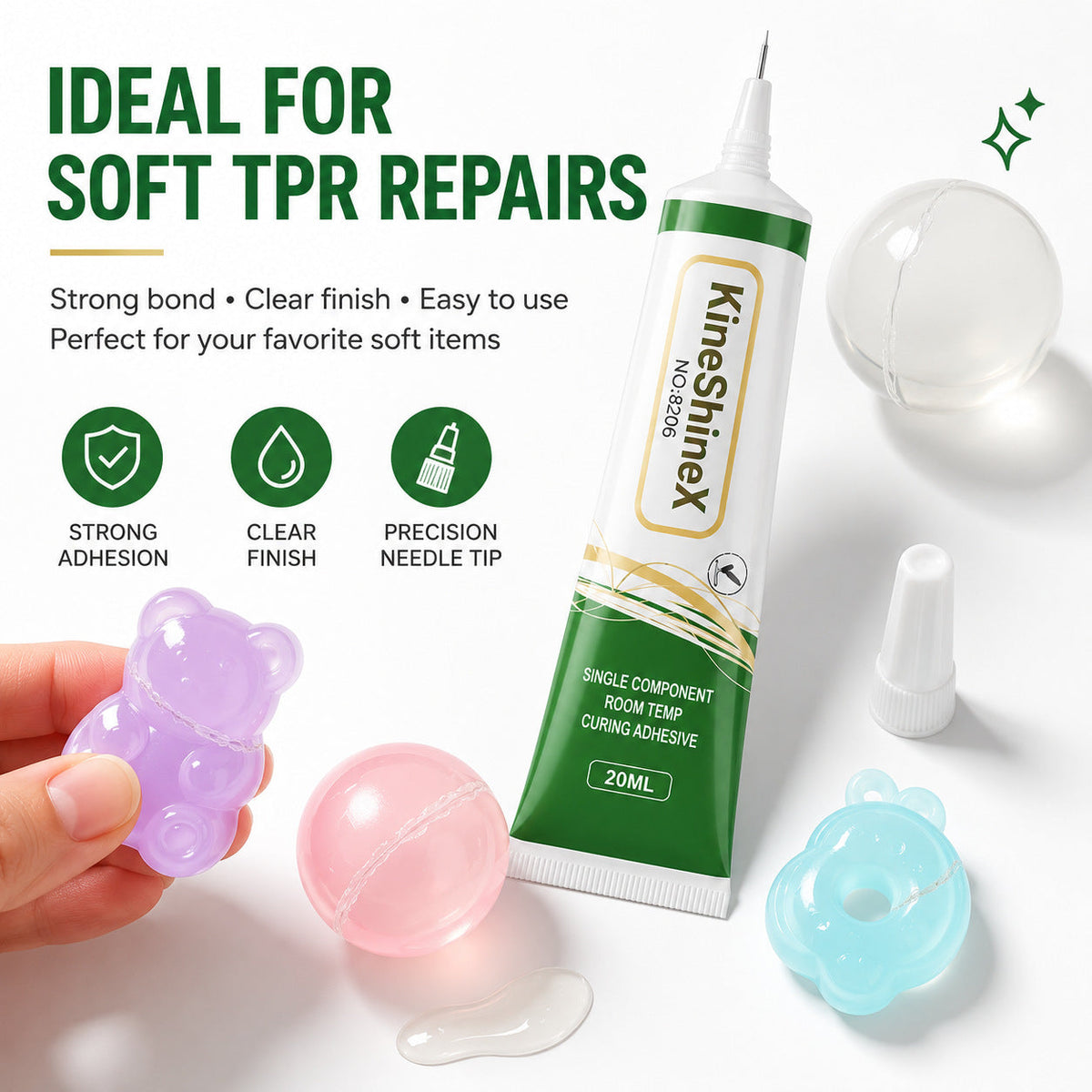 💧✨ 20ML Transparent TPR Soft Gel Adhesive – Fast-Drying, Water-Resistant Flexible Seal 🛠️💧
