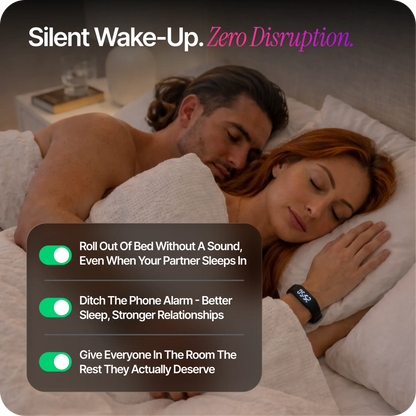 ⏰🤫 Silent Vibration Alarm Clock – Wrist-Worn Wake-Up Device for Heavy Sleepers 🔋